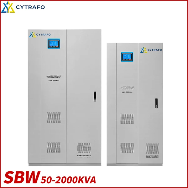 CYTRAFO SBW 300–500kVA Three-Phase Servo Voltage Stabilizer, 500KVA  300KVA, Three phase power regulation equipment