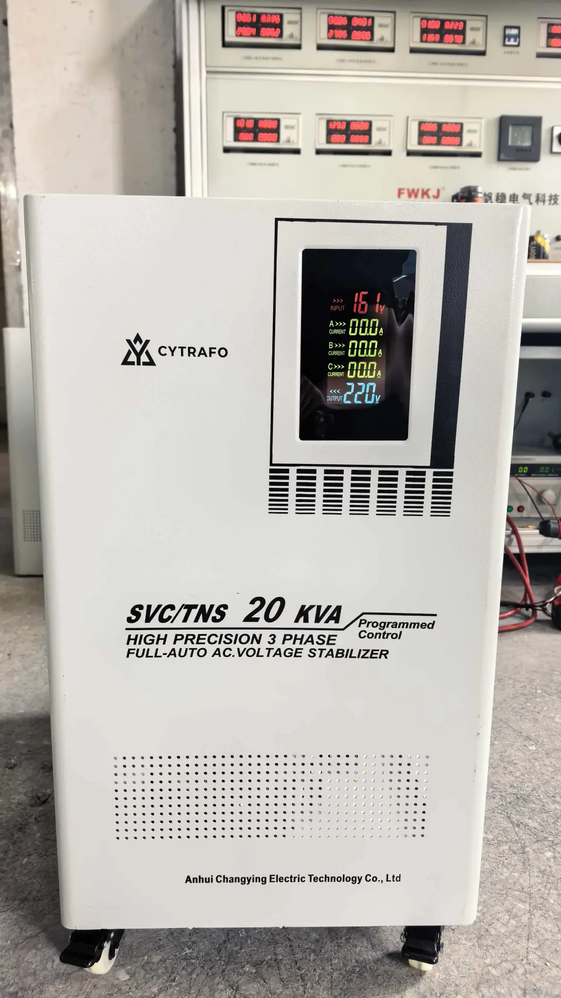 SVC/TNS 20kVA Three-Phase Servo Voltage Stabilizer Internal structure and production inspection