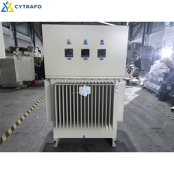 TNSJA 300–1250kVA Oil-Immersed Voltage Regulator Internal structure and production inspection