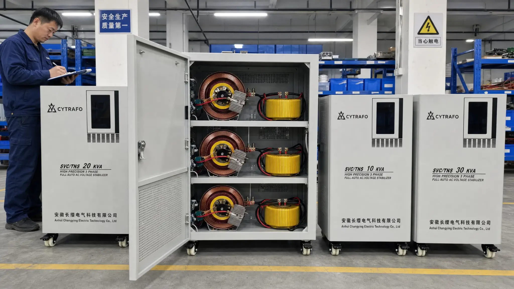 TNSJA Three-Phase Oil-Immersed Voltage Stabilizer Internal structure and production inspection
